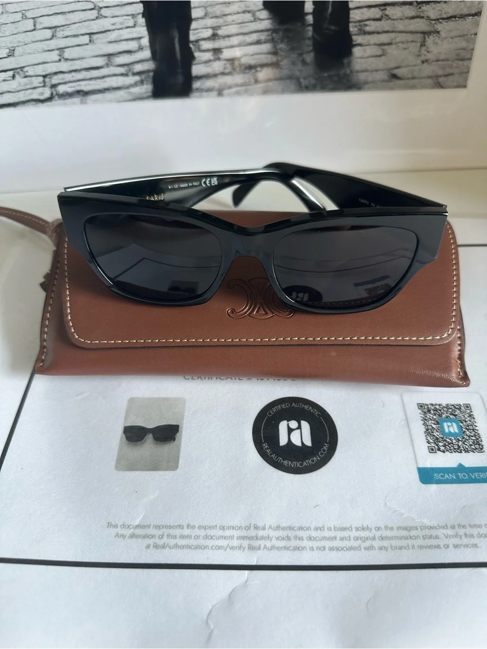 Authentic CELINE Monochroms CL40197U 01A Black Cat Eye Sunglasses NWT COA